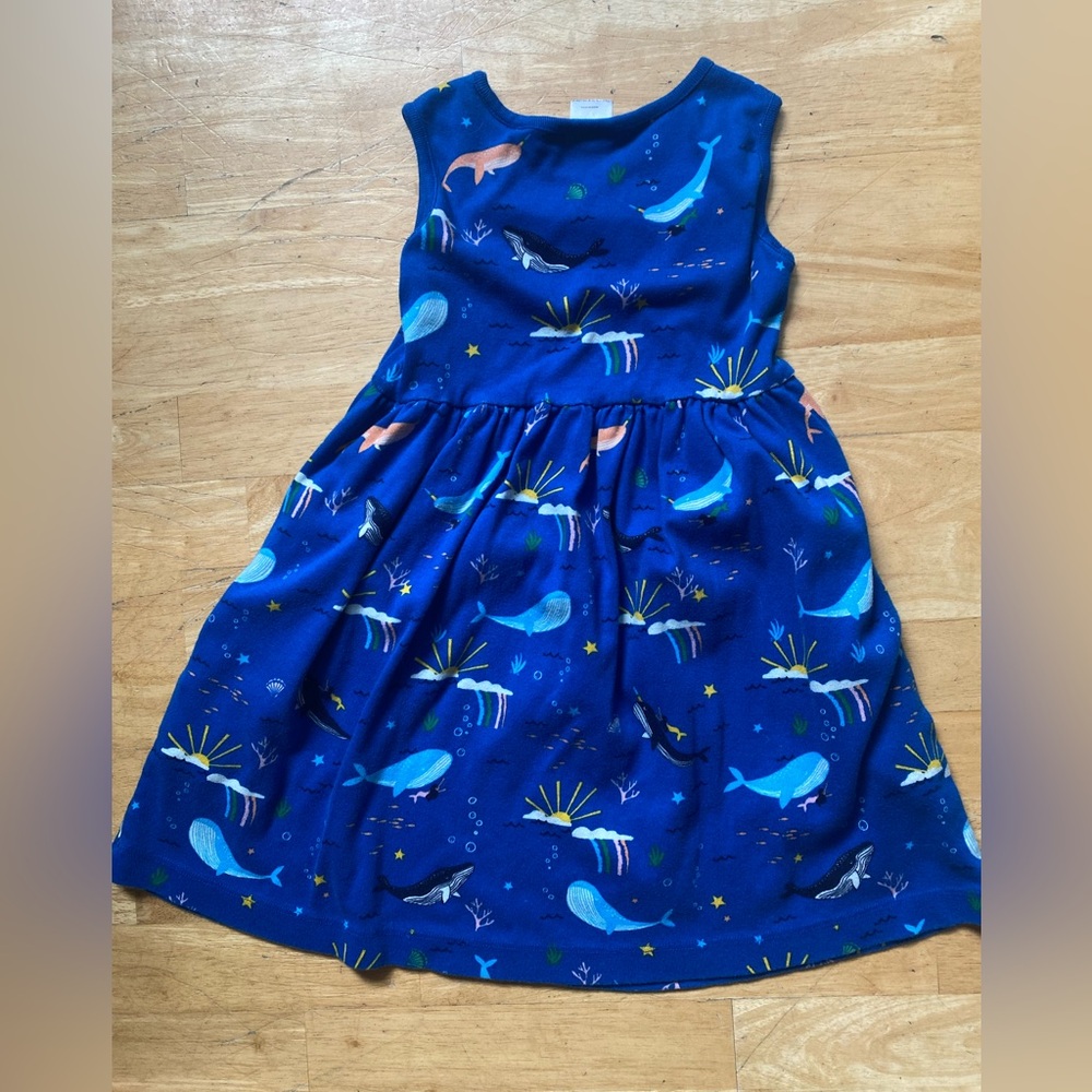 Hanna Andersson Girls Sea Animal Dress Size S (6/7)